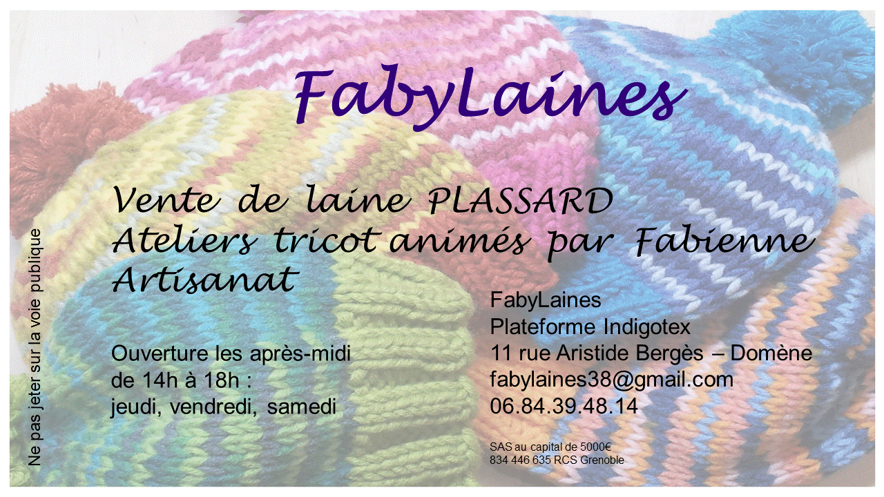 FabyLaines - Ateliers tricot et vente de laine